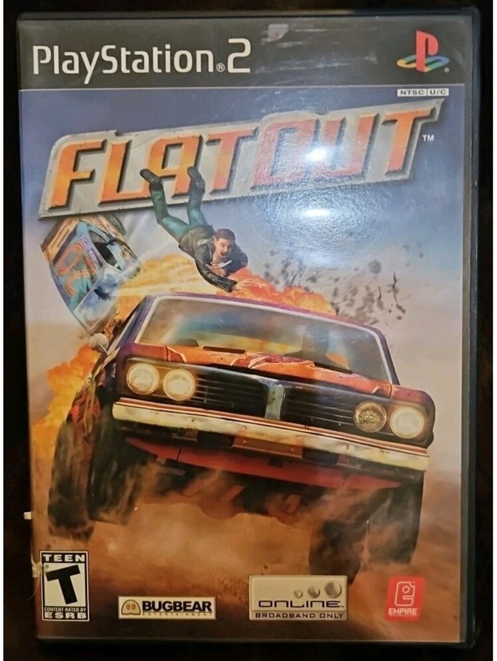 FlatOut (Sony PlayStation 2, 2005) No Game. Case + Artwork + Manual